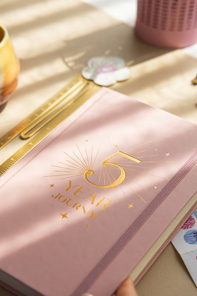 PAPERORA 5 Year Unlimited Daily Agenda 13X21 - Pink