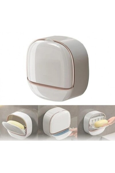 BYKOPUZ Solid Soap Dispenser with Drainage Bowl and Cover