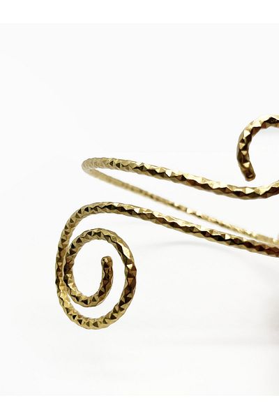 Sevilgülgünfinecrafts Crystal Wire Spiral Model Pazu Clamp Armcuff