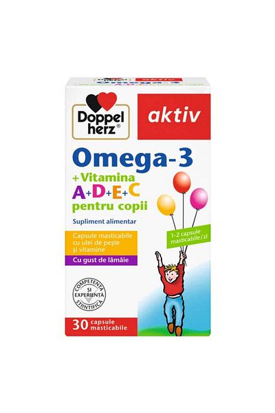 Other Omega 3 + Vitamin A + Vitamin D + Vitamin E + Vitamin C, 30 Chewable Capsules, Doppelherz