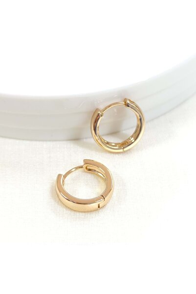 Güler Yüzlü Silver XUPING 13 ملم أقراط دائرية مسطحة بدون حجر وردي