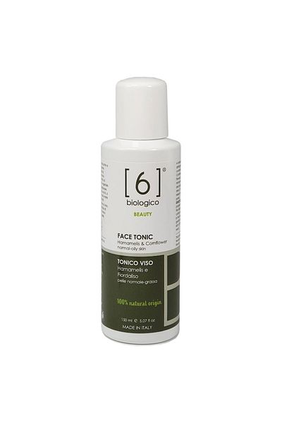 6biologico Tonic facial pentru ten normal si gras, pori dilatati, cu Hamamelis si Floarea-soarelui, produs vega
