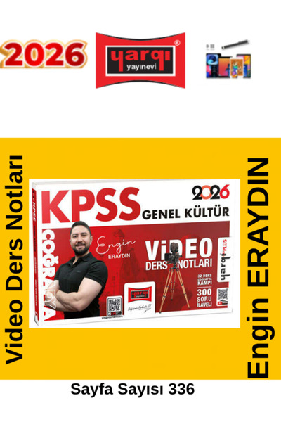 Ens Yayıncılık Yargı Güncel 2026 Engin Eraydın Kpps GK Coğrafya Video Ders NotlarI-Soru Bankası 33 Deneme Seti