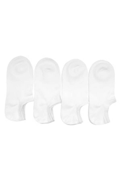 OEM Women's Short Socks, Set of 4 Pairs, White 36-41