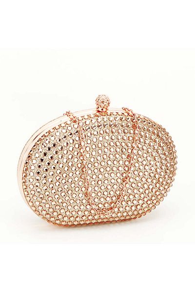 SOFILINE Crystal clutch bag V-190BB 05 Rose gold