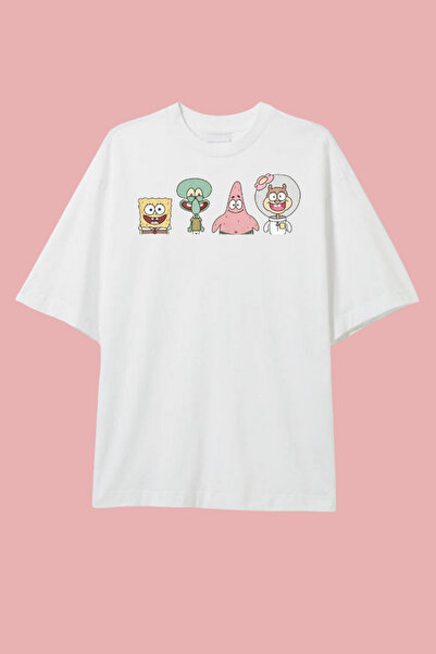 Dupe Design Μπλουζάκι Oversize με στάμπα Sponge and Friends