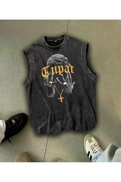 weywot Tupac Printed Washable Unisex Oversize Undershirt