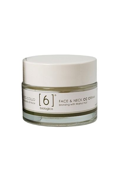 6biologico CC cream for face and neck with tanning effect, Walnut Shell extract, for normal and combination skin