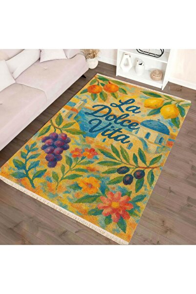 Markaev La Dolce Vita Baskılı Dokuma Taban Halı 309 YNG