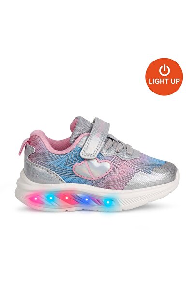 BUCKHEAD Buck3042-004 Nina Girls' Lighted Sneakers Gray