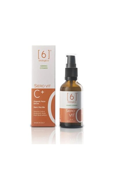 6biologico Ser Vitamina C+ 30 ml, vegan, concentrat cu vitamine A, E, acid hialuronic, anti-îmbătrânire