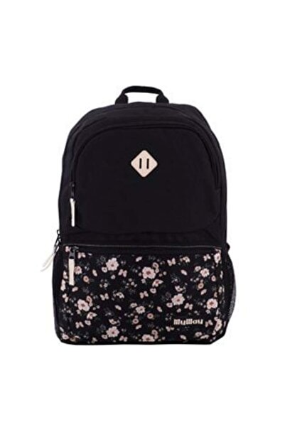 OEM Black Schoolbag with Flowers - My Way