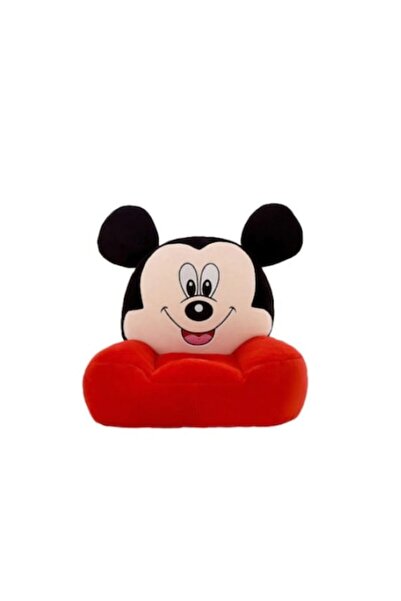 OEM Fotoliu de pluș pentru copii, Mickey Mouse, roșu, 50 cm, 1 an+