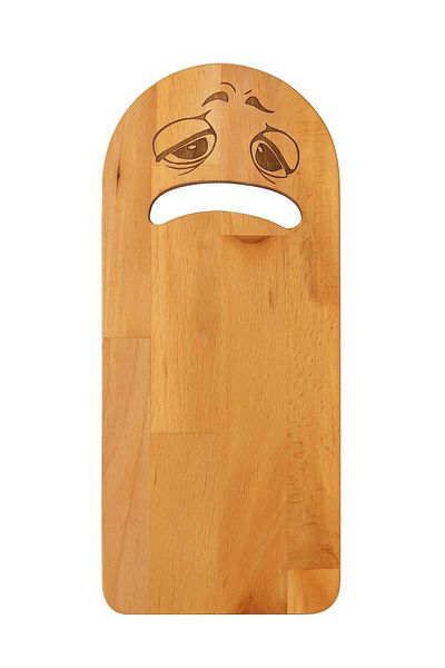 AR&MA WOOD Natural Wooden Smiling Face Cutting Board with Fun Design – Cheerful Touch in the Kitchen