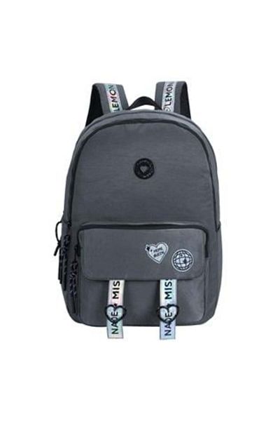 Miss Lemonade Grey Matte Backpack with Holographic Straps - Miss Lemonade