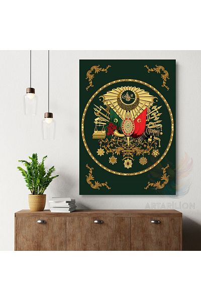 Artarilion Ottoman Tughra Canvas Painting Wall Painting Modern Home Decor Canvas Living Room Painting