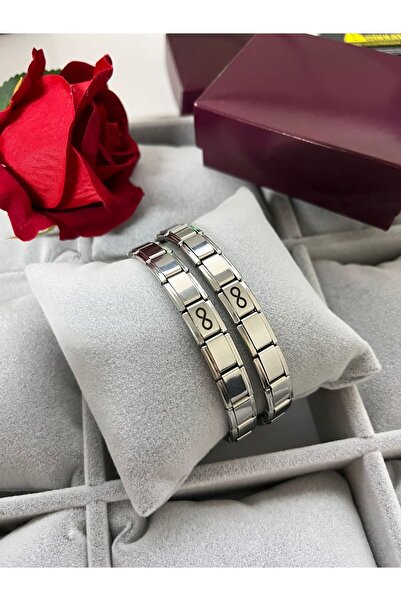 C&On Design Sonsuz Aşk Çift Bilekliği İtalyan Charm Sevgili bilekliği 14 şuba...