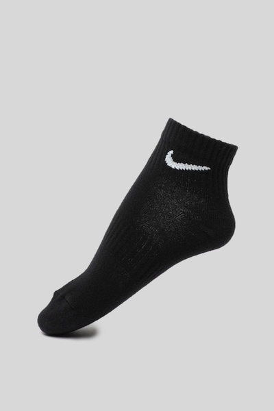 Nike , Set of Unisex Lightweight Socks with Dri-Fit Technology Everyday - 3 Pairs, Black, L