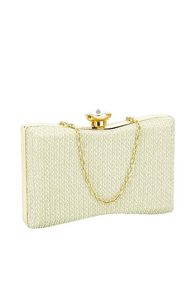 SOFILINE Gold glitter clutch bag BJH-22718 05 Gold