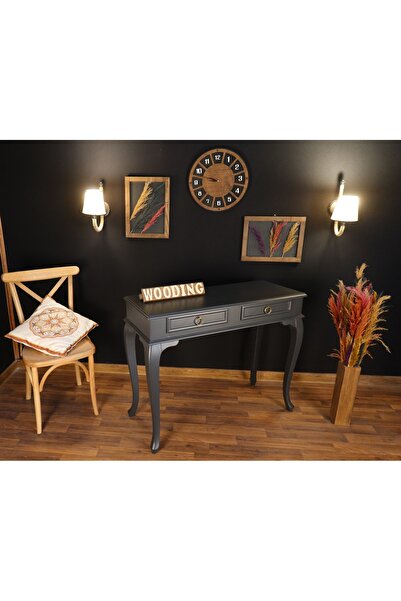 Wooding Mobilya 120 Cm Çekmeceli Masif Antrasit Dresuar