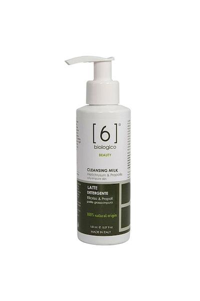 6biologico Lapte Demachiant 150ml – Helichrysum & Propolis, Ten Gras cu Impuritati, Produs Vegan