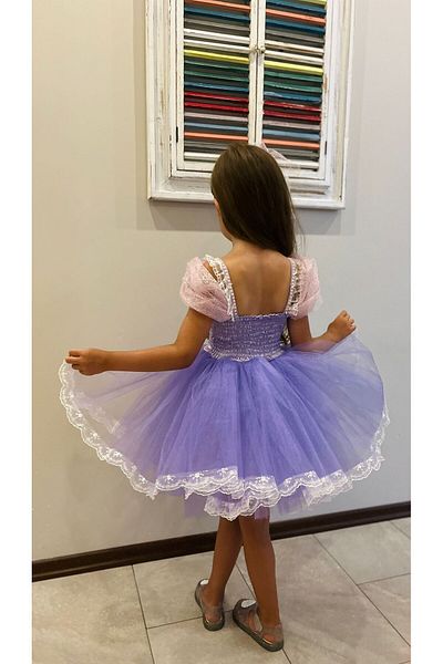 black white wedding Costum mini rapunzel pentru fata