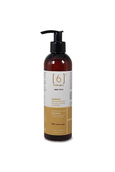 6biologico Sampon pentru par uscat si deteriorat, cu ulei pur de canepa, 6BIOLOGICO, 250 ml