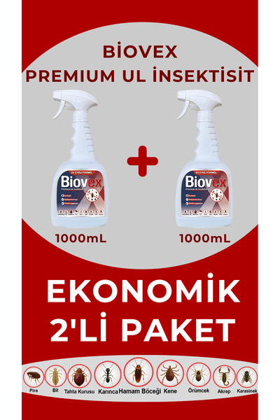 Biovex Premium UL İnsektisit Haşere İlacı Hamam Böceği, Tahta Kurusu, Karınca...