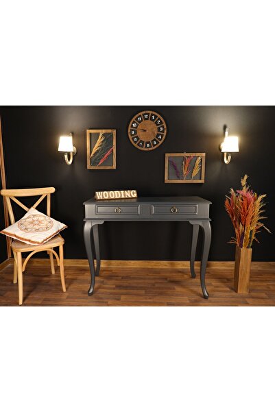 Wooding Mobilya 120 Cm Çekmeceli Masif Antrasit Dresuar