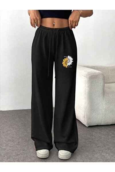 Le Vion Γυναικείο παντελόνι φόρμας με στάμπα 2 ΝΗΜΑΤΩΝ BAGGY και φαρδιά μπατζ...