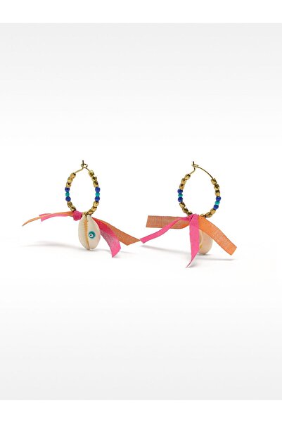 PARFOIS Deniz Kabuklu ve Fiyonklu Halka Küpe