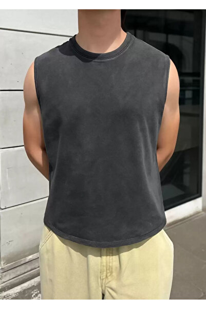 weywot Top basic cu decolteu rotund lavabil vintage unisex oversize