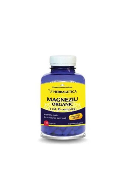 herbagetica Magnesium with Vitamin B complex, 120 capsules,
