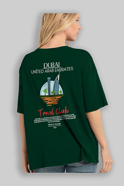 Ankhises Dubai United Arab Emirates Back Printed Oversize T-Shirt Men Women Cotton Crewneck Tshirt