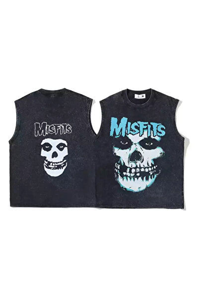 weywot Misfıts Printed Vintage Unisex Oversize Washable Singlet
