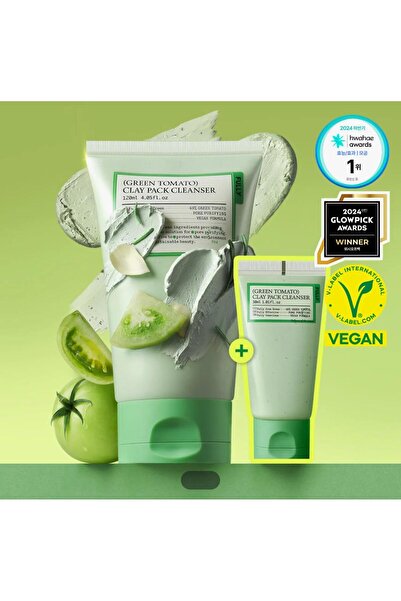 FULLY مجموعة منظف الطين بالطماطم الخضراء 120 مل - منظف قناع الطين للتخلص من ا...