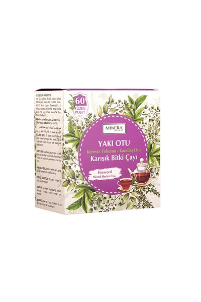 MİNERA VİTAL Yaki Herb Celery Seeds Black Cabbage Herb Tea 60 Packages of Susen Bags Men's Tea