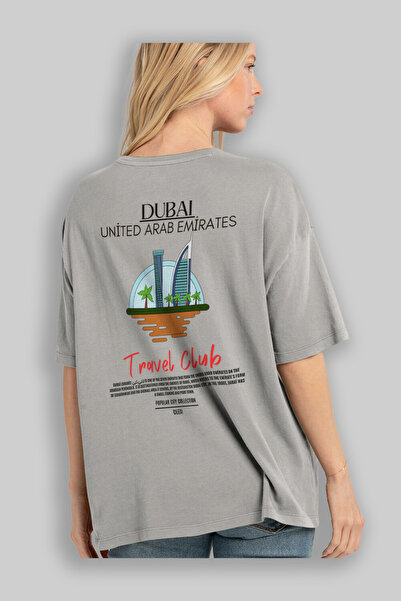Ankhises Dubai United Arab Emirates Back Printed Oversize T-Shirt Men Women Cotton Crewneck Tshirt