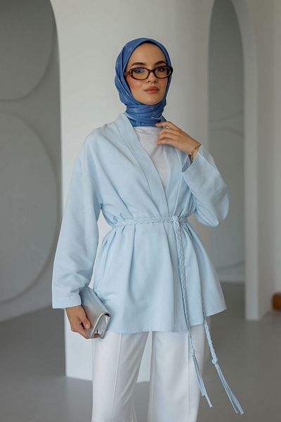 MOONSC Linen Kimono with Belt