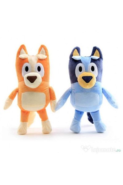 OEM Set jucării de pluș cu Bluey și Bingo - 2 figurine, 30 cm + Pastă de modelat inteligentă, Pastă magică, 12