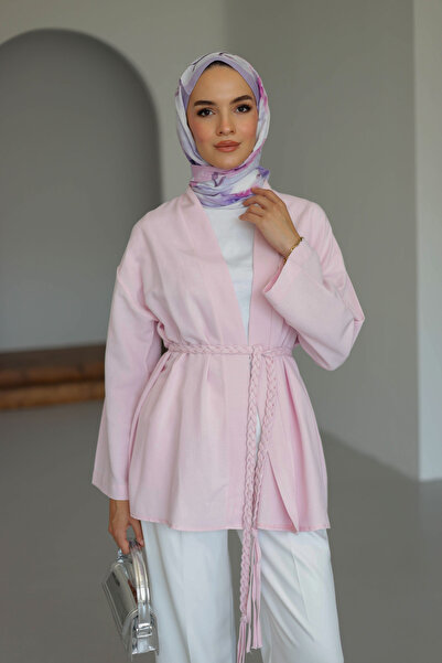 MOONSC Linen Kimono with Belt