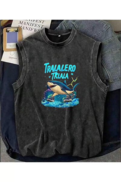 weywot Tralalero Trlala Top oversize unisex lavabil imprimat