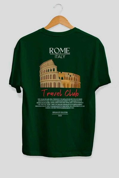 Ankhises Rome Italy Back Printed Oversize T-Shirt Men Women Cotton Crewneck Tshirt