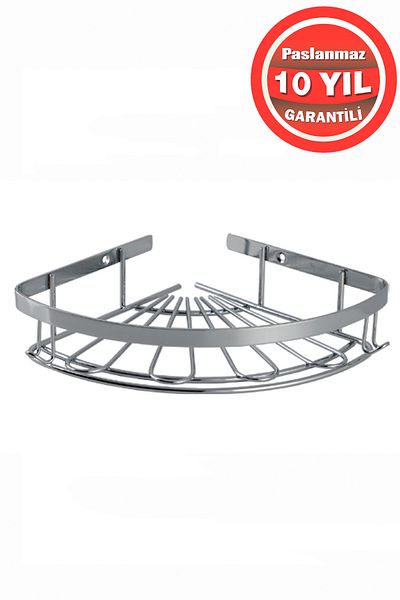 BanyomHome Clk Stainless Steel Peak 19X19 cm Shampoo Holder Bathroom Shelf