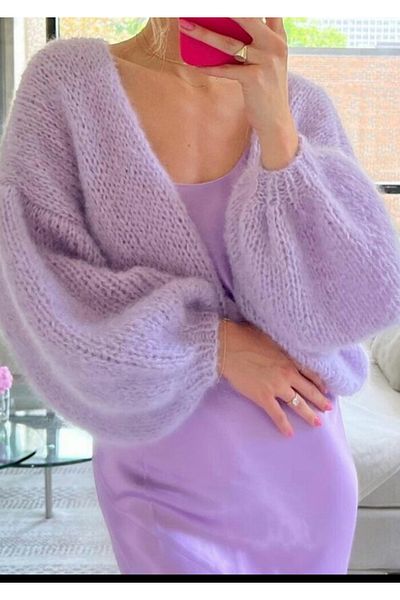 ZAHandmade موديل سترة موهر محبوكة يدوياً