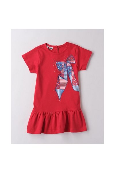 İDO I Do - Dress with bow print for girls, 104 CM
