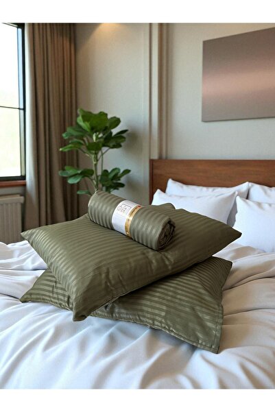 BESTİNA GOLD طقم ملاءات سرير من الساتان القطني