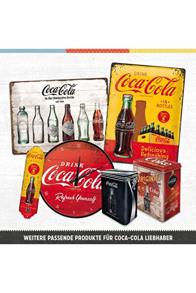 Nostalgic Art Nostalgic-Art Coca-Cola Analogue Thermometer - in Bottles Yellow