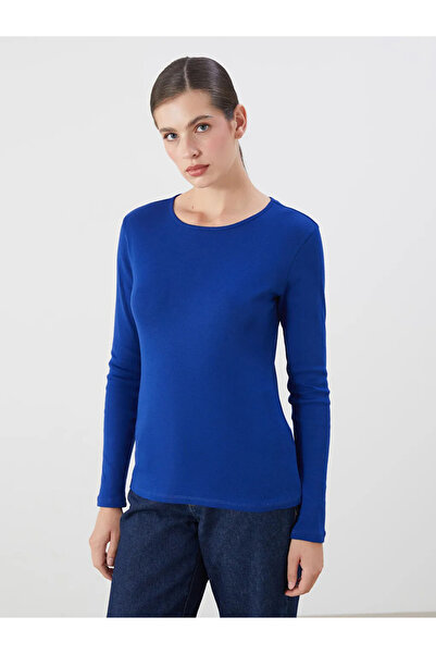 LC Waikiki Tricou pentru femei LCWAIKIKI Classic bleumarin cu gât turnat