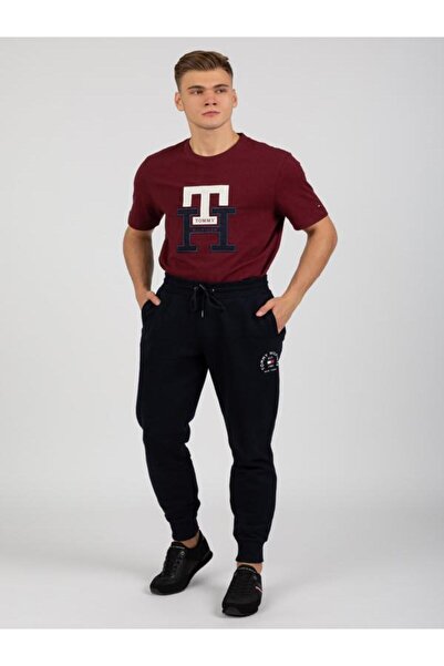 Tommy Hilfiger Spodnie dresowe Flag Arch Granatowy Regular Fit